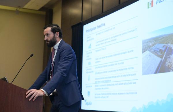 Juan Miguel Martínez Martínez, country manager de Aqualia en México, participó en el Congreso Internacional de ALADYR, en donde presentó el caso de éxito de la Planta Desaladora EDAM Guaymas – Empalme, ubicada en Sonora